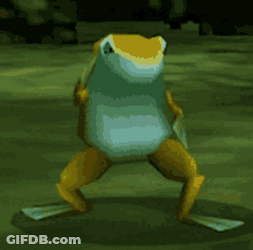 Dancing Frog Standing Toad Body Shake GIF