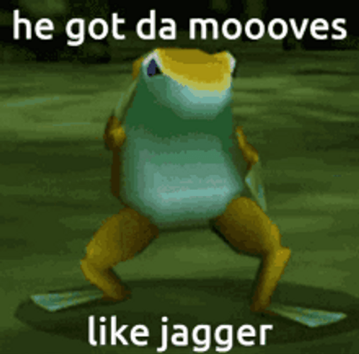 Dancing Frog Standing Toad Moves Like Jagger GIF