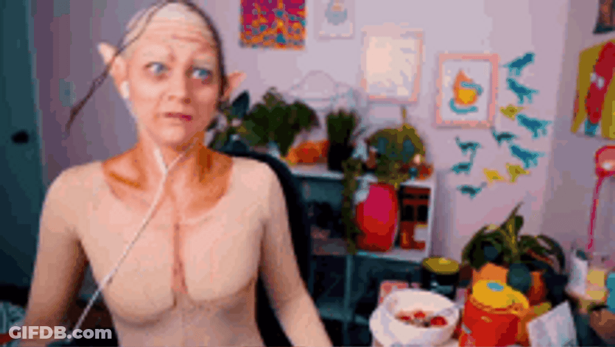 Dancing Funny Gollum Mascot GIF