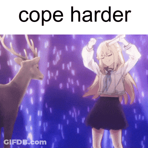 Dancing Girl And Deer Cope Harder GIF