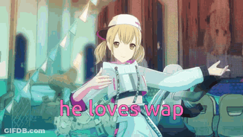 Dancing Girl In Video Game He Loves Wap Pink GIF