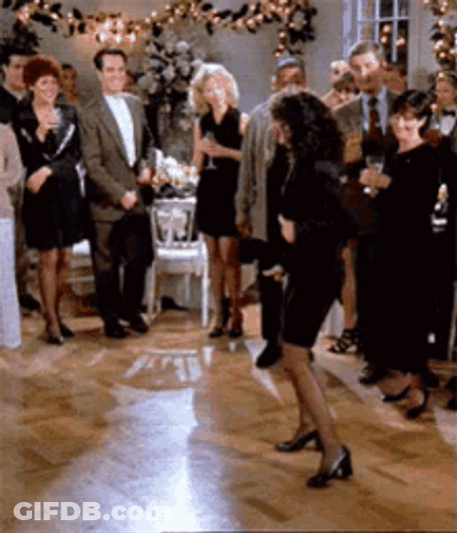 Dancing Girl On Her Heels At A Party GIF