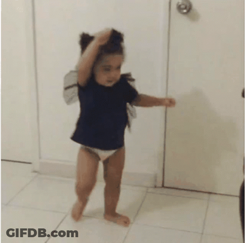 Dancing Girl Twirling Loop GIF