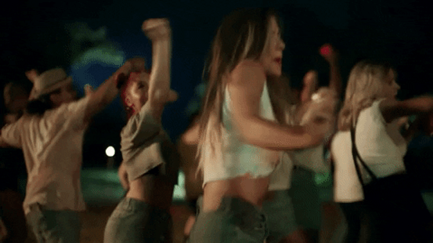 Dancing Girls At The Beach Shore GIF