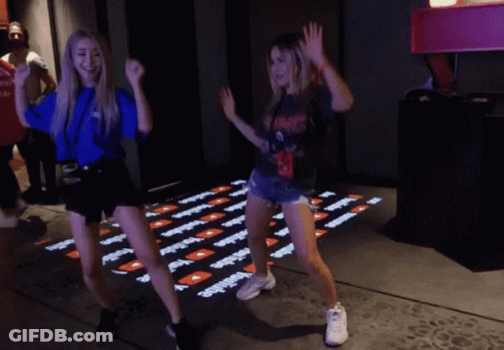 Dancing Girls Changing Position GIF