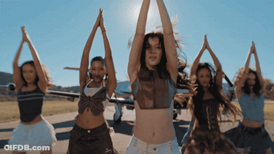 Dancing Girls Helicopter Background GIF