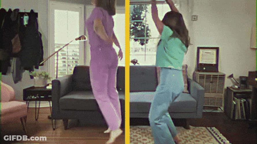 Dancing Girls Jumping Friends GIF