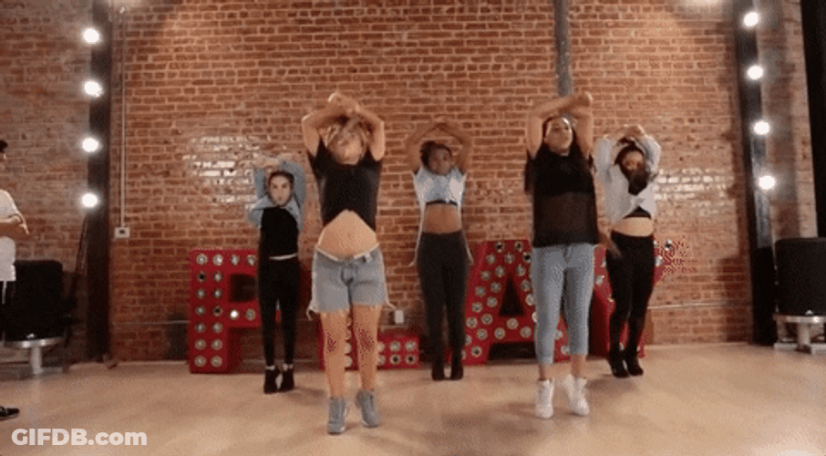 Dancing Girls On Studio GIF