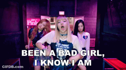 Dancing Girls With Been A Bad Girl Sign GIF