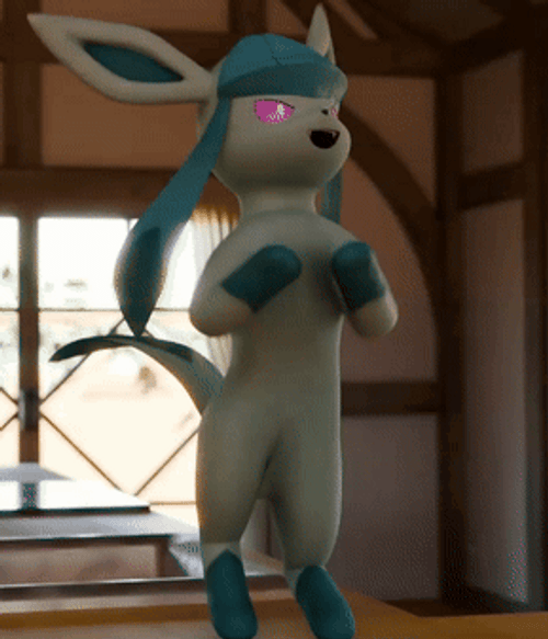Dancing Glaceon In 3D GIF