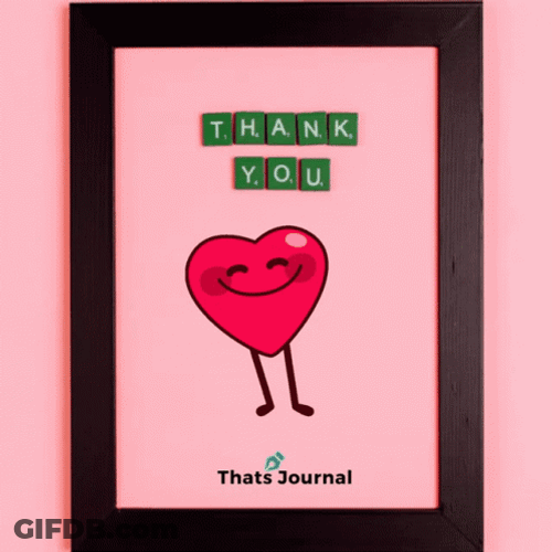 Dancing Gratitude Heart GIF