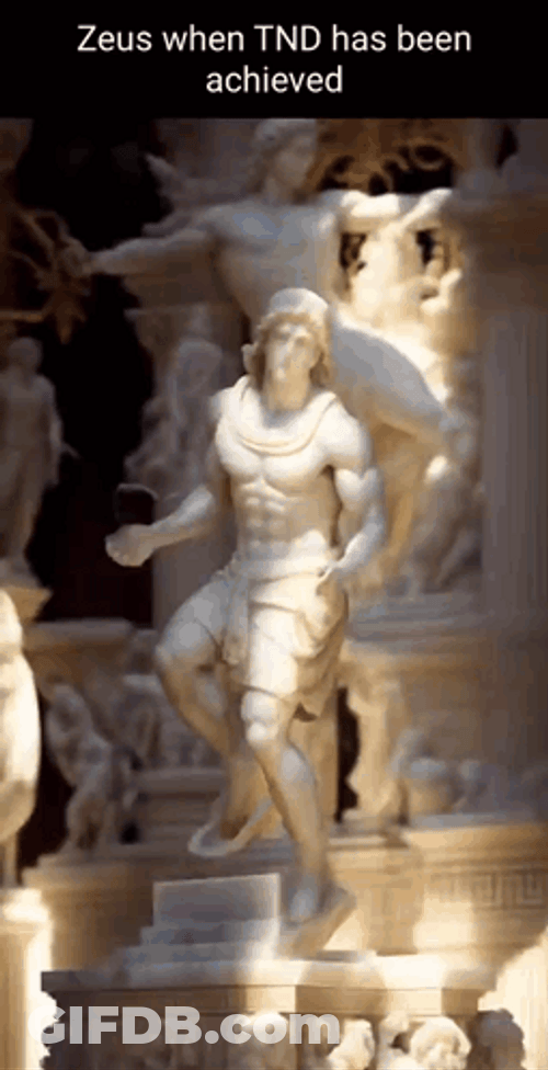 Dancing Greek Statue Zeus GIF