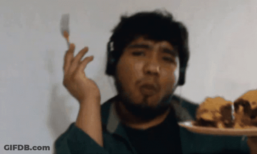 Dancing Guy Eating Cake GIF