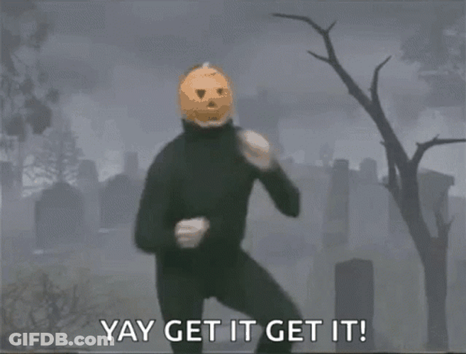 Dancing Halloween Pumpkin Get It GIF