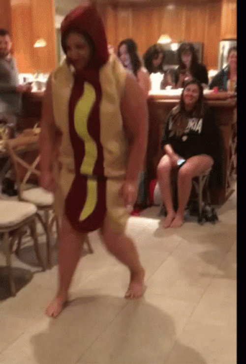 Dancing Hot Dog Footwork GIF