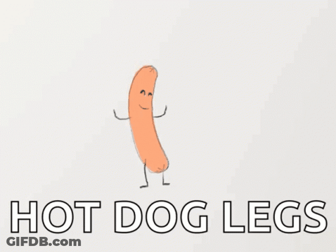 Dancing Hot Dog Legs GIF