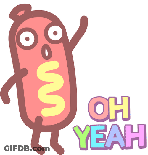 Dancing Hot Dog Oh Yeah GIF