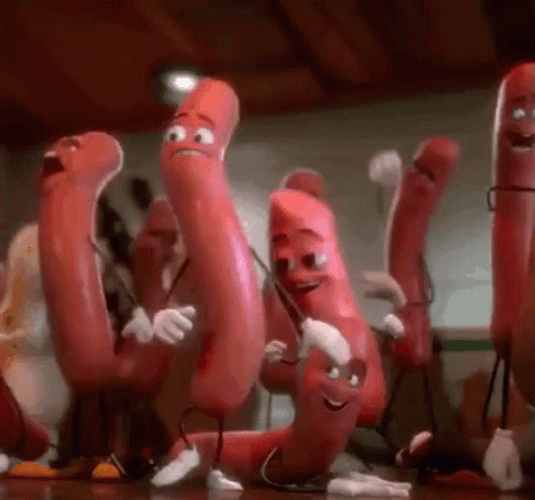 Dancing Hot Dog Sausage Party GIF
