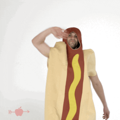 Dancing Hot Dog Wave GIF