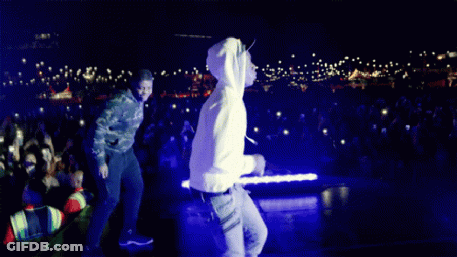Dancing Ickey Shuffle On Stage Concert Party GIF