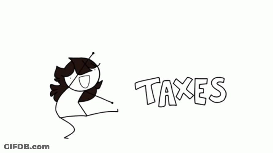 Dancing Illustration Taxes GIF