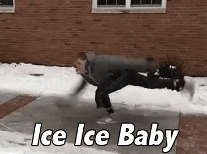 Dancing In Snow Ice Ice Baby GIF