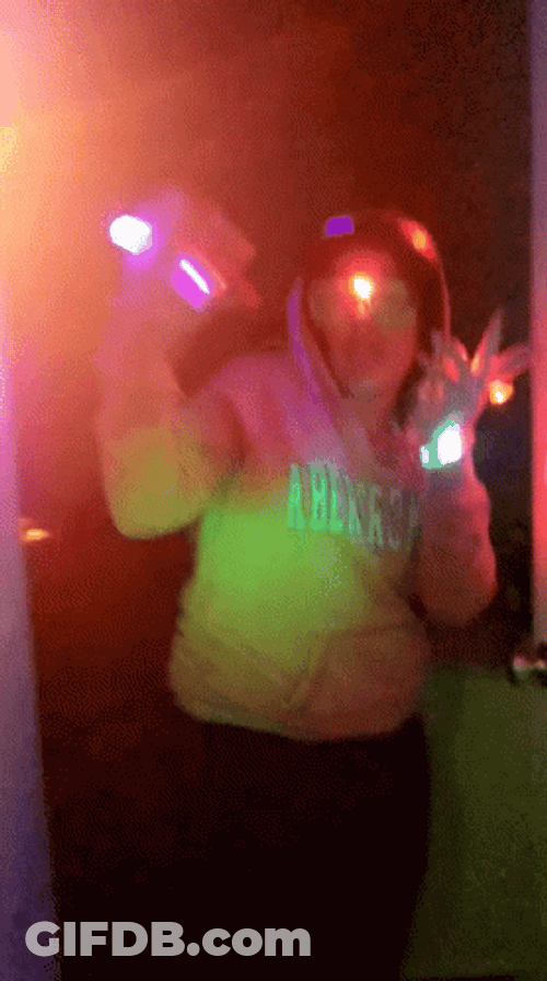 Dancing In The Led Light GIF