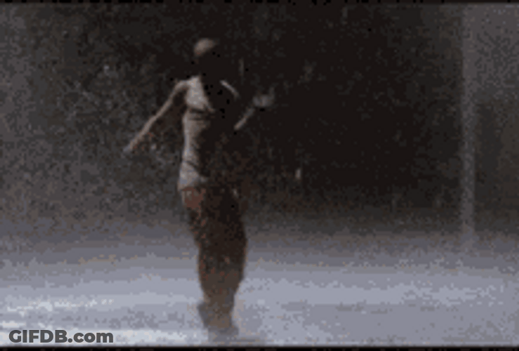 Dancing In The Rain Guy Emotional Break Dance GIF