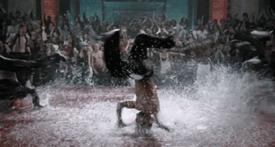 Dancing In The Rain Step Up Head Stand GIF