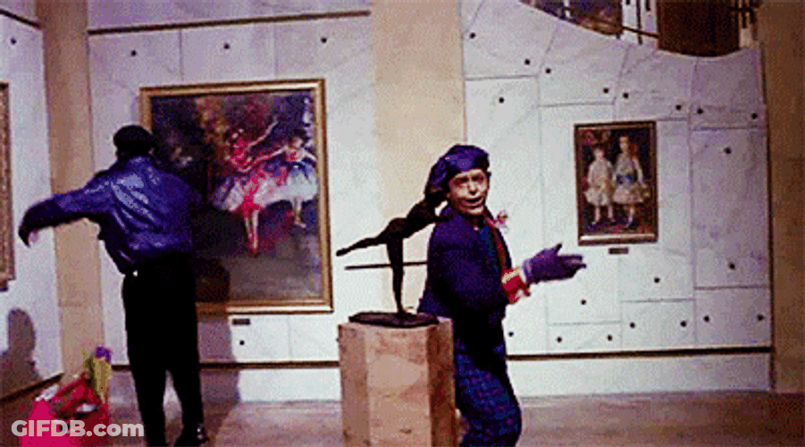 Dancing Inside Gotham Museum GIF