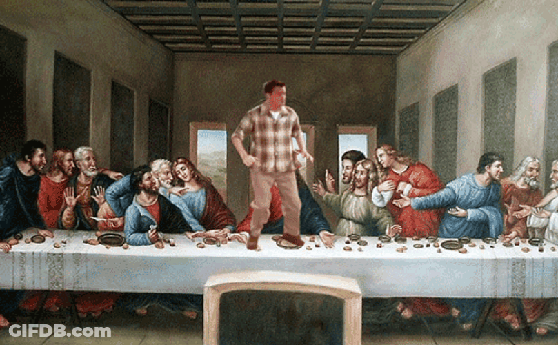 Dancing Jesus The Last Supper Painting GIF