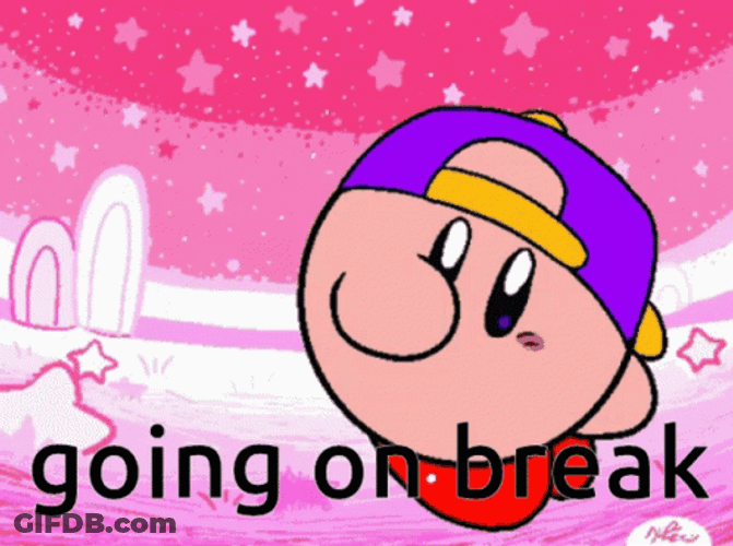 Dancing Kirby Is Going On Break GIF