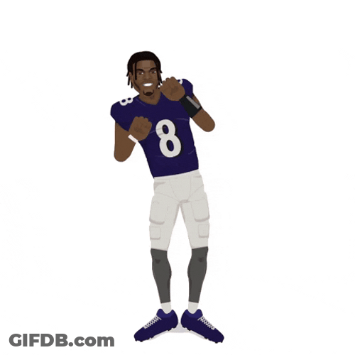Dancing Lamar Jackson Cartoon GIF