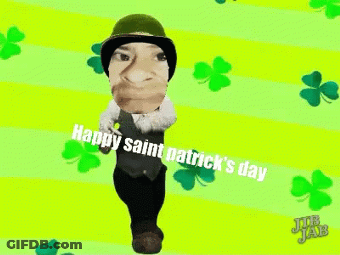 Dancing Leprechaun Four Leaf Clover Dance GIF