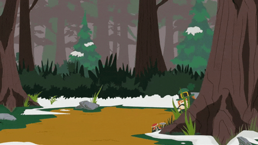 Dancing Leprechaun Hopping From Woods GIF