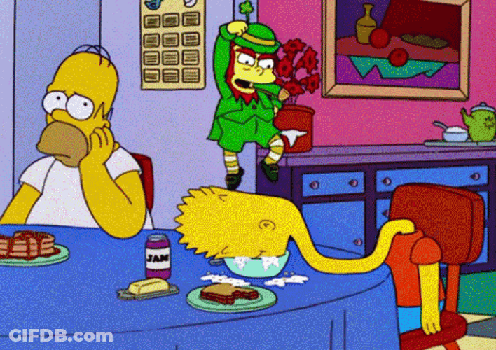 Dancing Leprechaun Spinning On Bart GIF