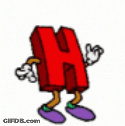 Dancing Letter H GIF