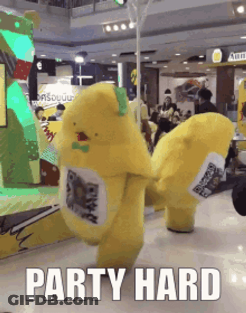 Dancing Little Two Bananas Party Hard GIF