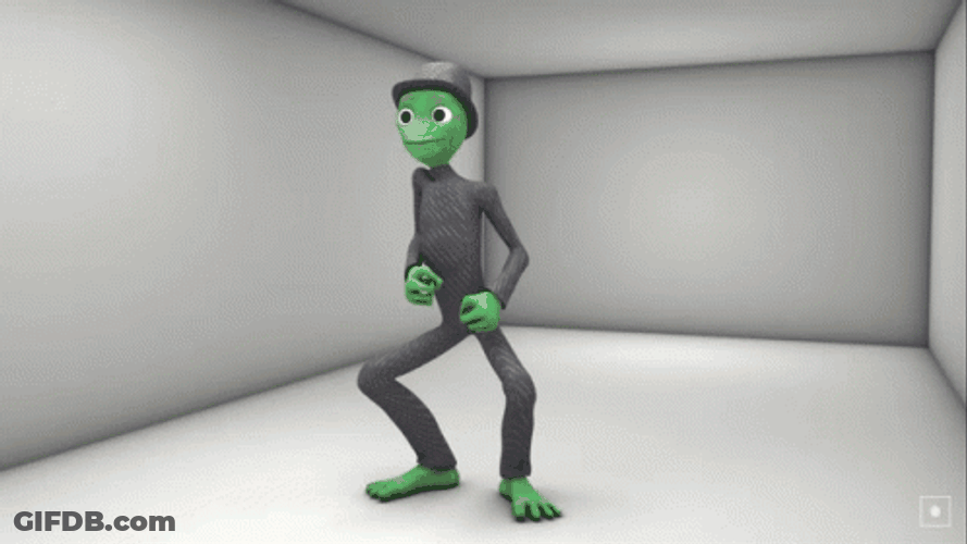 Dancing Lizard Alien GIF