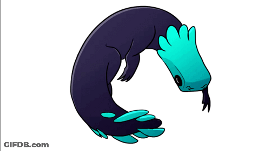 Dancing Lizard Blue Rain World GIF