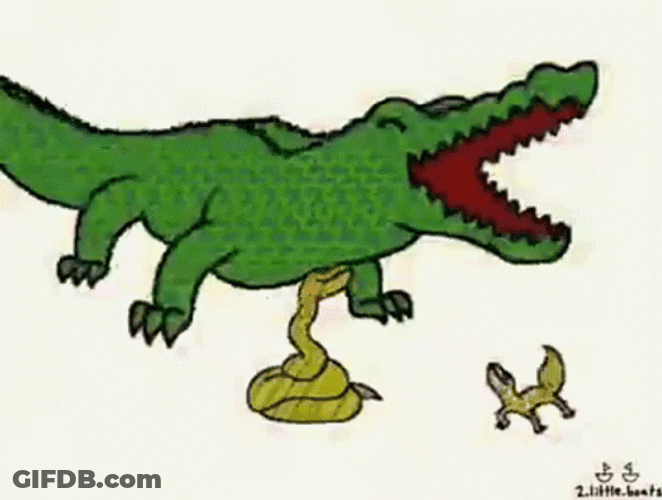 Dancing Lizard Crocodile Snake GIF