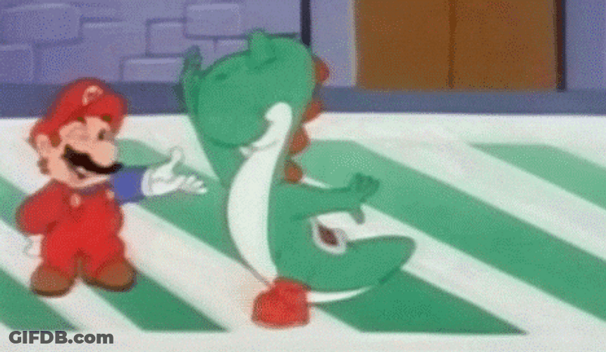 Dancing Luigi Green Dinosaur Backslide GIF