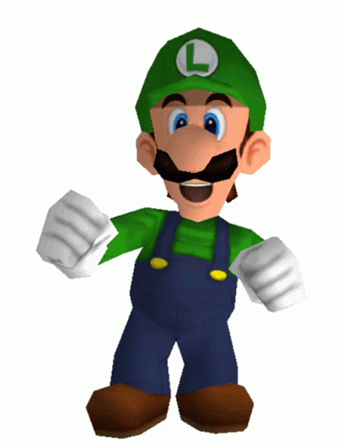 Dancing Luigi Hands Up Down GIF