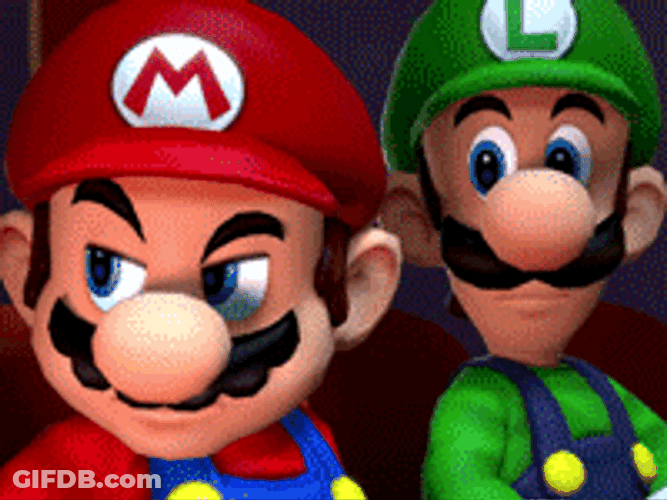 Dancing Luigi With Mario GIF