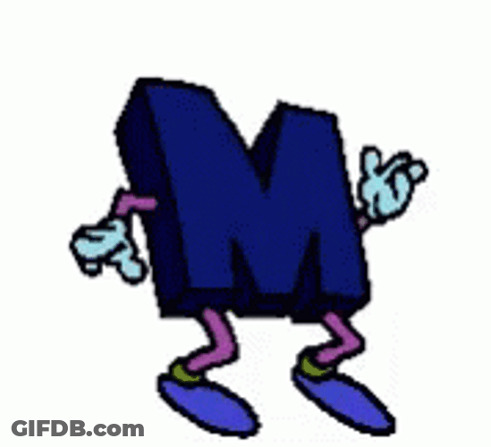 Dancing M Dark Blue GIF