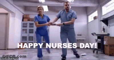 Dancing Man And Woman Happy Nurses Day GIF