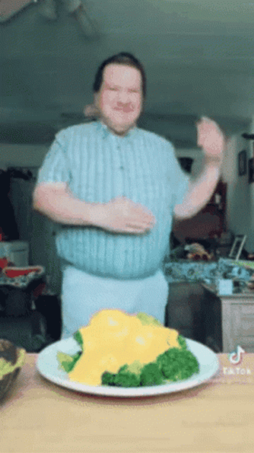 Dancing Man Cheese Meme GIF