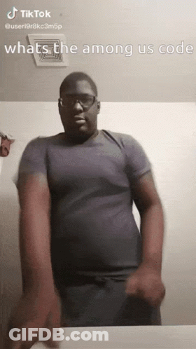 Dancing Man In Mirror: What's The Among Us Code GIF