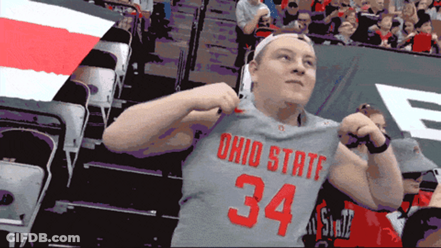 Dancing Man Wearing Ohio State Shirt GIF