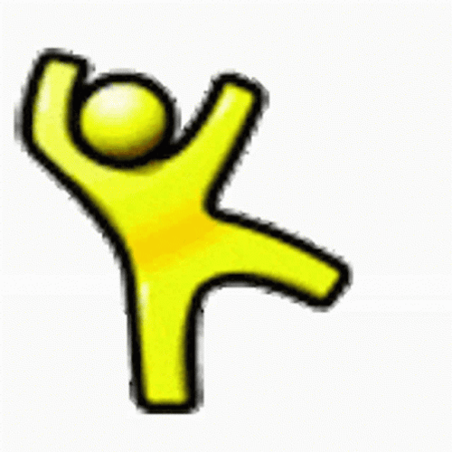 Dancing Man Yellow Aol Man GIF